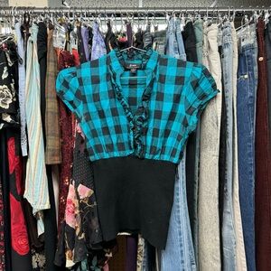 BYER California Plaid Top